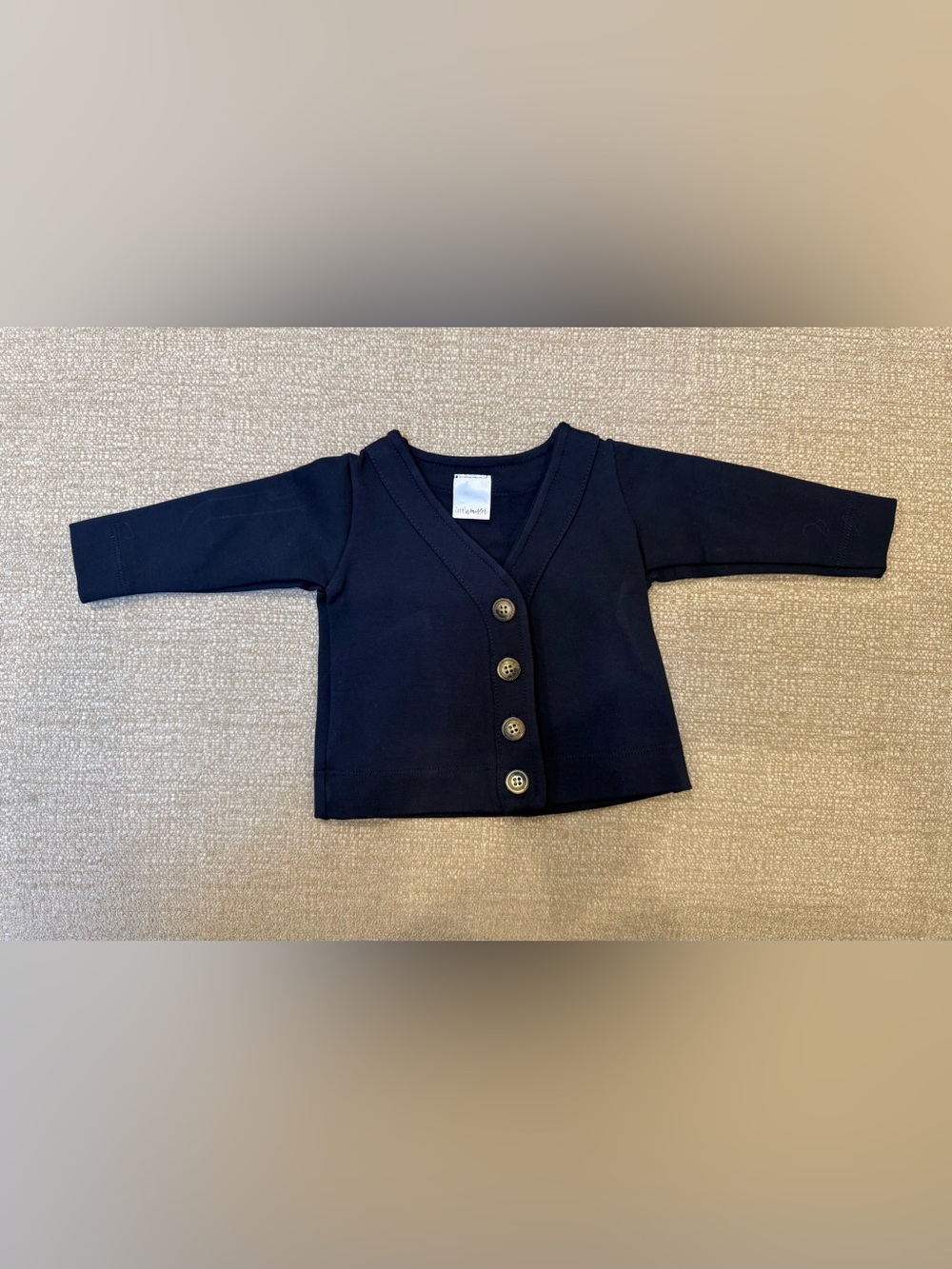 Little Mister Dark Blue Baby Cardigan